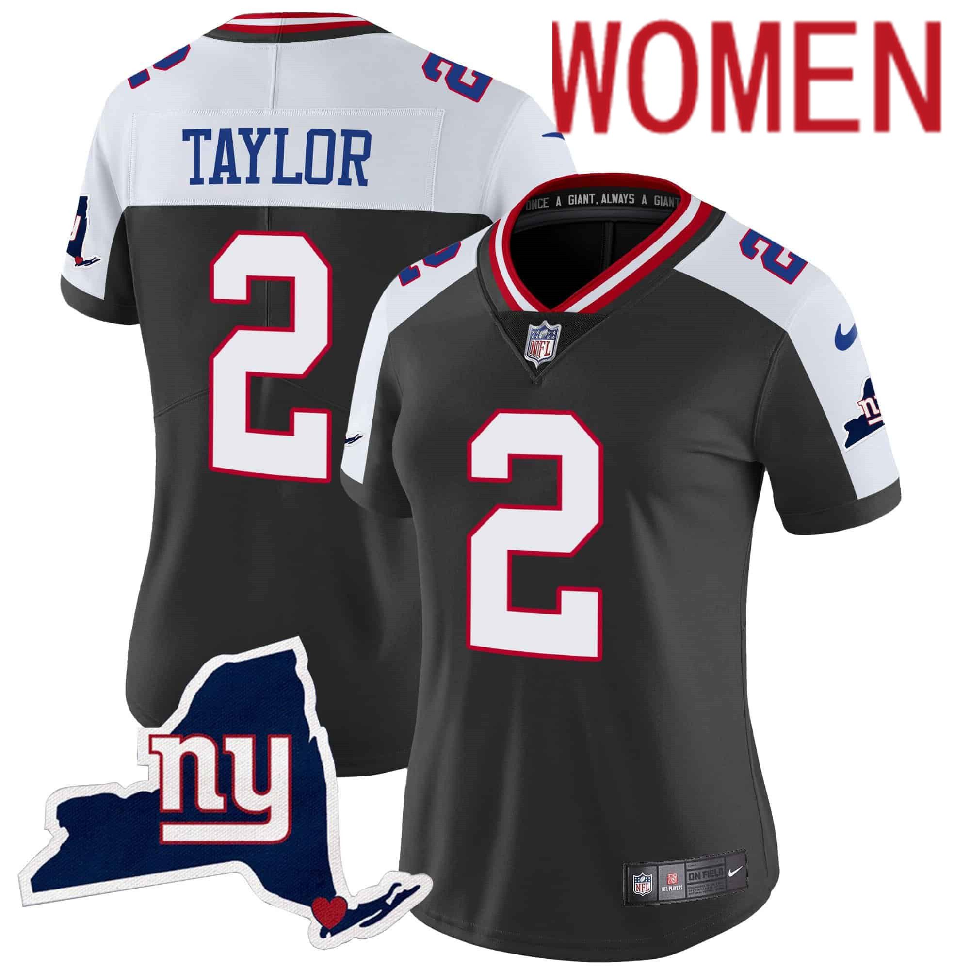 Women New York Giants #2 Taylor Black 2024 Nike Map Patch Limited NFL Jersey